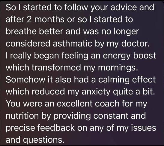 Asthma gone ⚡Anxiety down ⬇️